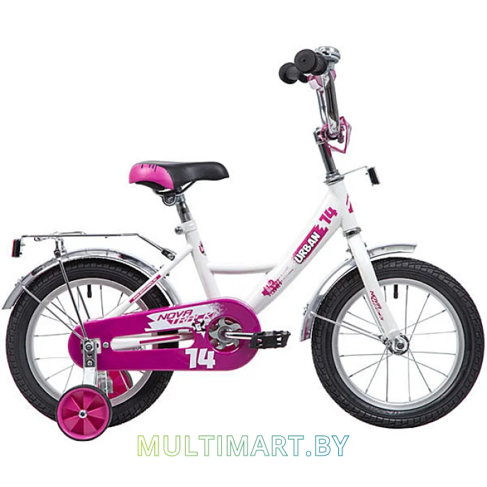 Детский велосипед Novatrack Urban 143URBAN.WT9 (белый/фиолетовый, 2019)